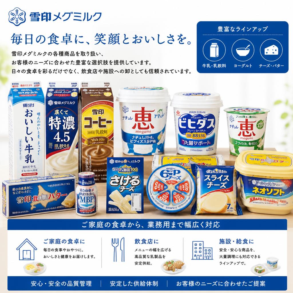 豊富な商品ラインナップ