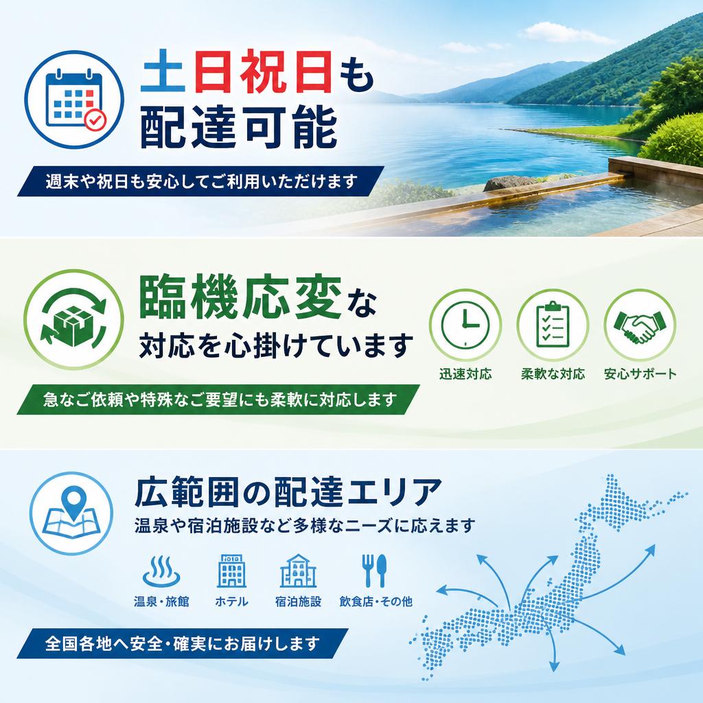 柔軟な配達体制